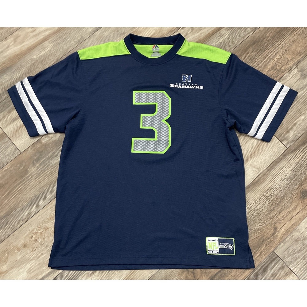 NFL Team Apparel Russel Wilson Seattle Seahawks Jersey #3 Size Adult XL